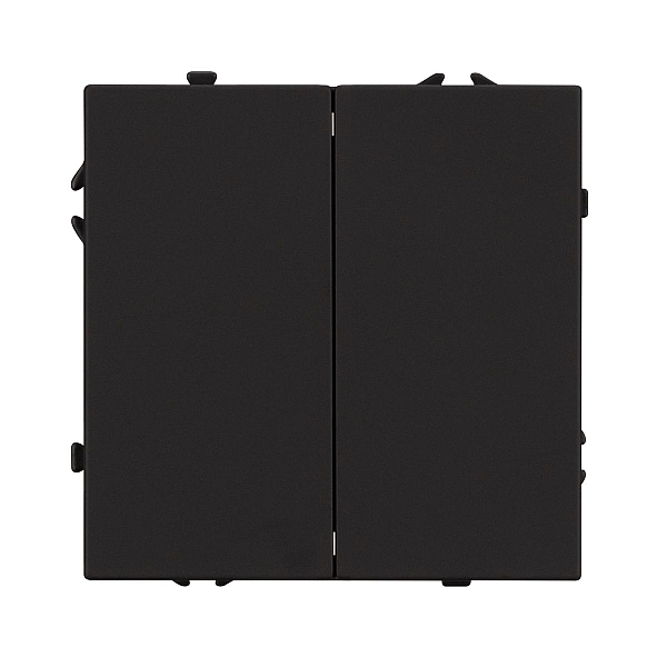 Механизм выключателя двухклавишный проходной Arlight SWT-NOBE-MKP2-SFPL-BK (230V, 10A) 054255