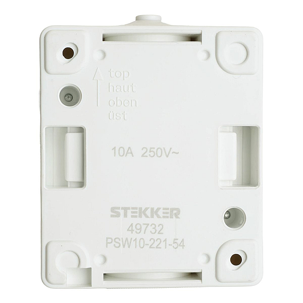 Переключатель одноклавишный Stekker Велена белый/серый PSW10-212-54 49732