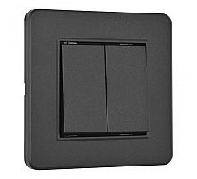 Выключатель двухклавишный Arte Milano SET16-1-30-2 black