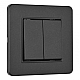 Выключатель двухклавишный Arte Milano SET16-1-30-2 black