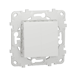 Переключатель двухклавишный Schneider Electric Unica New NU521318