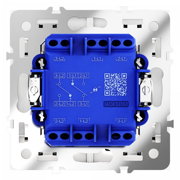 Проходной переключатель двухклавишный с подсветкой Voltum S70 VLS020402 Проходной переключатель двухклавишный с подсветкой Voltum S70 VLS020402