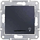 Выключатель кнопочный с синей подсветкой Свет Schneider Electric Sedna 10A 250V SDN1800170