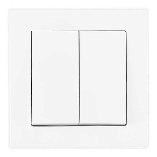 Выключатель двухклавишный Arte Milano SET06-1-30-2 white