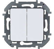 Выключатель двухклавишный Legrand Inspiria 673620