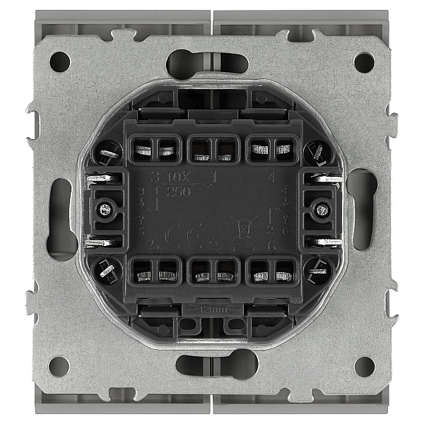 Переключатель Эра Arktik 16-1106-03 двойной 10АХ-250В алюминий Б0070366