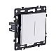 Выключатель 1-клавишный проходной 10А/250В с LED подсветкой, белый Kollinger Asthetik AS-008WH