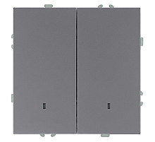 Выключатель 2-клавишный c индикатором Stekker Эмили RSW10-5102-10 49942