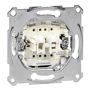 Выключатель двухклавишный Schneider Electric Merten QuickFlex MTN3115-0000