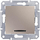 Выключатель кнопочный с синей подсветкой Schneider Electric Sedna 10A 250V SDN1600168