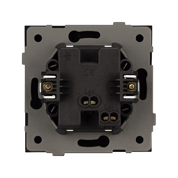 Механизм выключателя одноклавишный перекрёстный Arlight SWT-TENDO-MKX1-SFPL-BK (230V, 10A) 054571