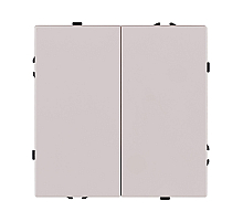 Выключатель 2-клавишный 10А/250В, кашемир матовый Kollinger Eclipse EC-004CM