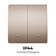 Выключатель кинетический 2кл., IP44, 2,4 ГГц, Smart, беж. Apeyron 04-76