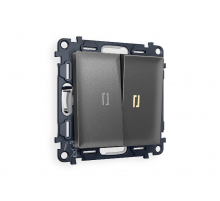 Комплект механизма 2-кл проходного выключателя с подсветкой Ambrella Volt Alfa MA654030