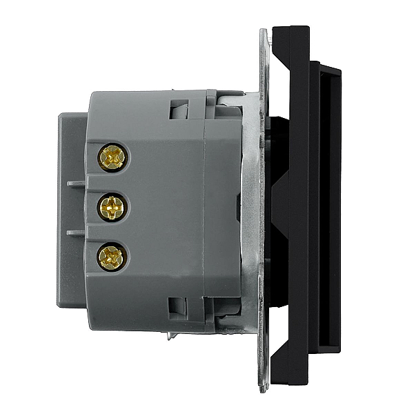 Выключатель карточный (механизм) Stekker 250В 40А Эмили RSW40-5114-05 черный уголь soft touch 50700