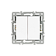 Механизм выключателя двухклавишный непроходной Arlight SWT-MK02-PL-WH (250V, 16A) 043724
