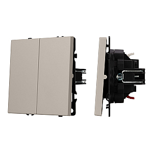 Механизм выключателя двухклавишный непроходной Arlight SWT-NOBE-MK02-SFPL-CA (230V, 10A) 059419