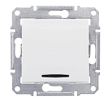 Выключатель кнопочный с синей подсветкой Schneider Electric Sedna 10A 250V SDN1600121