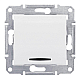 Выключатель кнопочный с синей подсветкой Schneider Electric Sedna 10A 250V SDN1600121