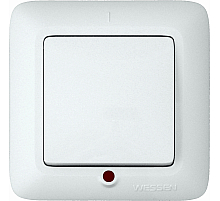 Выключатель 1-клавишный с подсветкой Schneider Electric Прима S16-053-BI