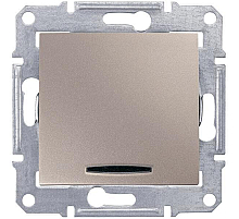 Выключатель одноклавишный 2P с красной подсветкой Schneider Electric Sedna 10A 250V SDN0201168