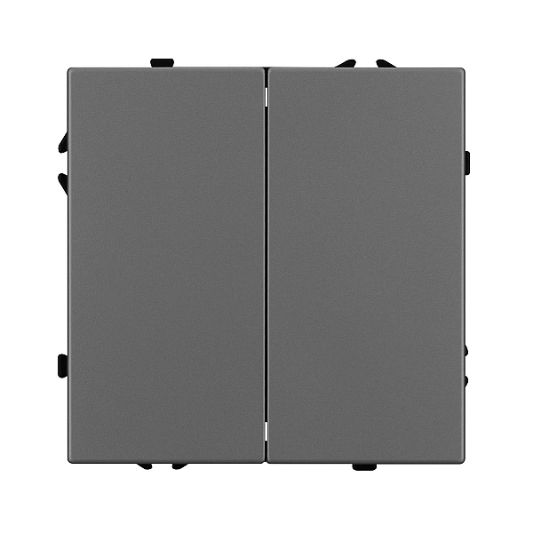Выключатель звонковый 2 кл софт-тач серый базальт Arlight SWT-MKR2-SFPL-GR (250V, 10A) 061740(1)
