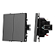 Механизм выключателя двухклавишный непроходной Arlight SWT-NOBE-MK02-SFPL-GR (230V, 10A) 054254