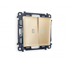 Комплект механизма 2-кл выключателя с подсветкой Ambrella Volt Alfa MA604020