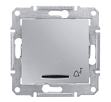 Выключатель кнопочный с синей подсветкой Звонок Schneider Electric Sedna 10A 250V SDN1700160