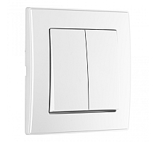 Выключатель двухклавишный Arte Milano SET06-1-30-2 silver