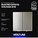 Выключатель встраиваемый Voltum S70 двухклавишный с подсветкой 10А, (шелк) VLS020204