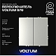 Проходной переключатель встраиваемый Voltum S70 двухклавишный 10А, (сталь) VLS020305