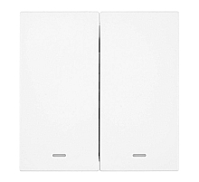 Выключатель 2-клавишный c индикатором (механизм) Stekker Мия 250В 10А RSW10-3102-01 белая магнолия 50432