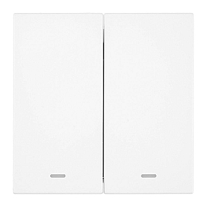 Выключатель 2-клавишный c индикатором (механизм) Stekker Мия 250В 10А RSW10-3102-01 белая магнолия 50432