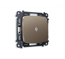 Комплект механизма 1-кл проходного выключателя с подсветкой Ambrella Volt Omega MO632035