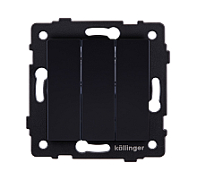 Выключатель 3-клавишный 10А/250В, черный Kollinger REA-S-012BK для Aspekt, Eleganz, Reflex