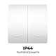 Выключатель кинетический 2кл., IP44, 2,4 ГГц, Smart, бел. Apeyron 04-72