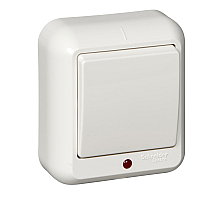 Выключатель 1-клавишный с подсветкой Schneider Electric Прима A16-046I-B