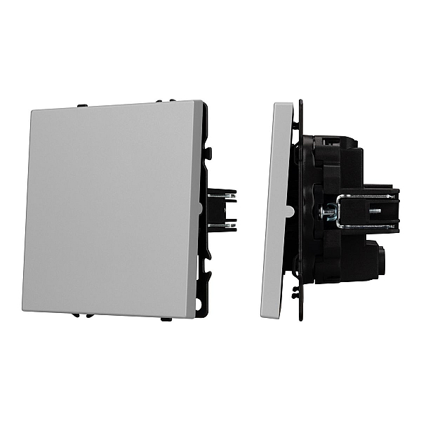 Выключатель перекрёстный 1 кл софт-тач никель Arlight SWT-MKX1-SFPL-IS (250V, 10A) 059429(1)