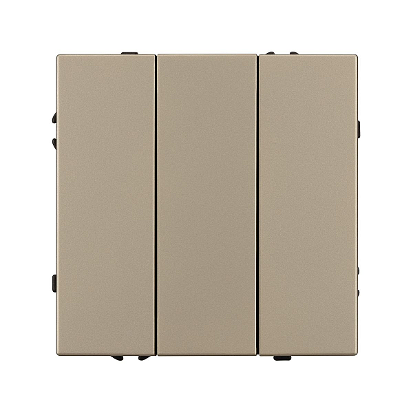 Выключатель 3 кл софт-тач золотой песок Arlight SWT-MK03-SFPL-GD (250V, 10A) 061798(1)