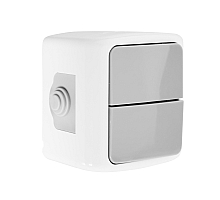 Выключатель 2-кл. открытой установки IP54 10А, бело-серый General Сигма 477065