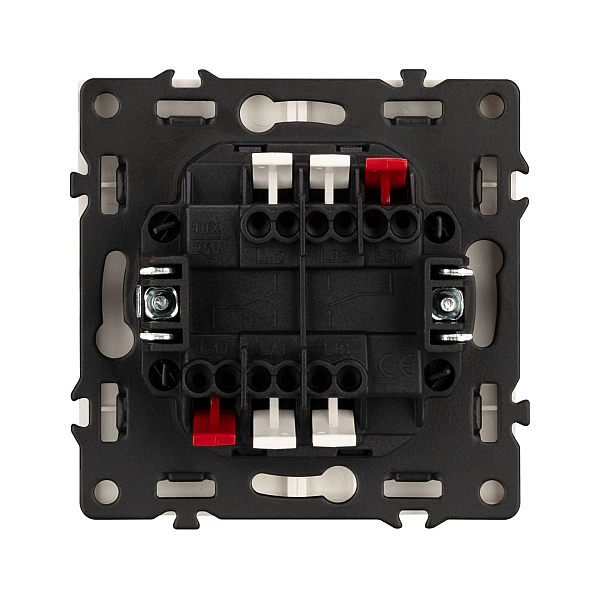 Механизм выключателя двухклавишный проходной Arlight SWT-NOBE-MKP2-SFPL-WH (230V, 10A) 054242