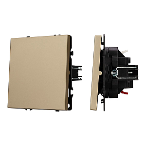 Выключатель проходной 1 кл софт-тач золотой песок Arlight SWT-MKP1-SFPL-GD (250V, 10A) 054247(1)
