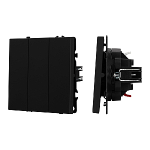 Выключатель 3 кл софт-тач черный оникс Arlight SWT-MK03-SFPL-BK (250V, 10A) 061796(1)