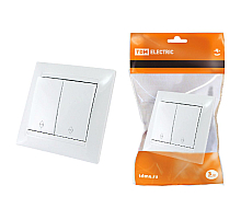 Выключатель двухклавишный на 2 направления Лама TDM Electric SQ1815-0007