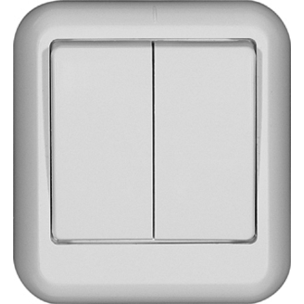 Выключатель 2-клавишный Schneider Electric Прима A56-029I-BI