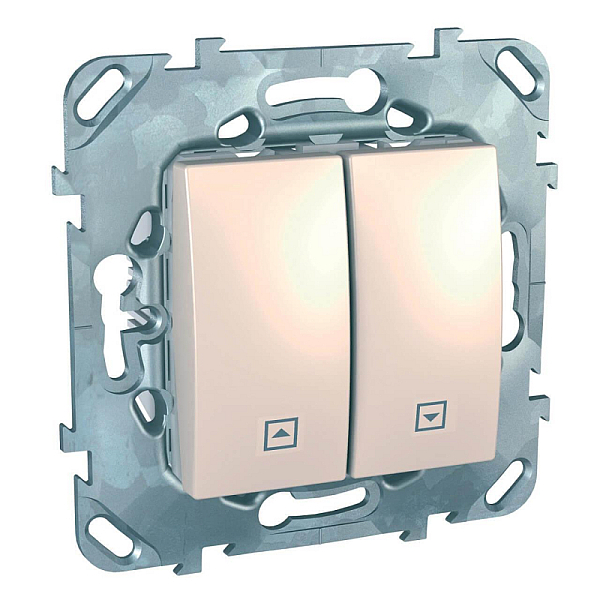 Выключатель двухклавишный для жалюзи Schneider Electric Unica MGU5.208.25ZD