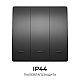 Выключатель кинетический 3кл., IP44, 2,4 ГГц, Smart, чер. Apeyron 04-83