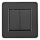 Выключатель двухклавишный Arte Milano SET16-1-30-2 black
