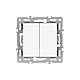 Механизм выключателя двухклавишный проходной Arlight SWT-MKP2-PL-WH (250V, 16A) 043727